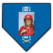 Softball Home Plate Plaque - Player Photo