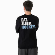 Hockey Crewneck Sweatshirt - Eat Sleep Hockey (Bold) (Back Design)