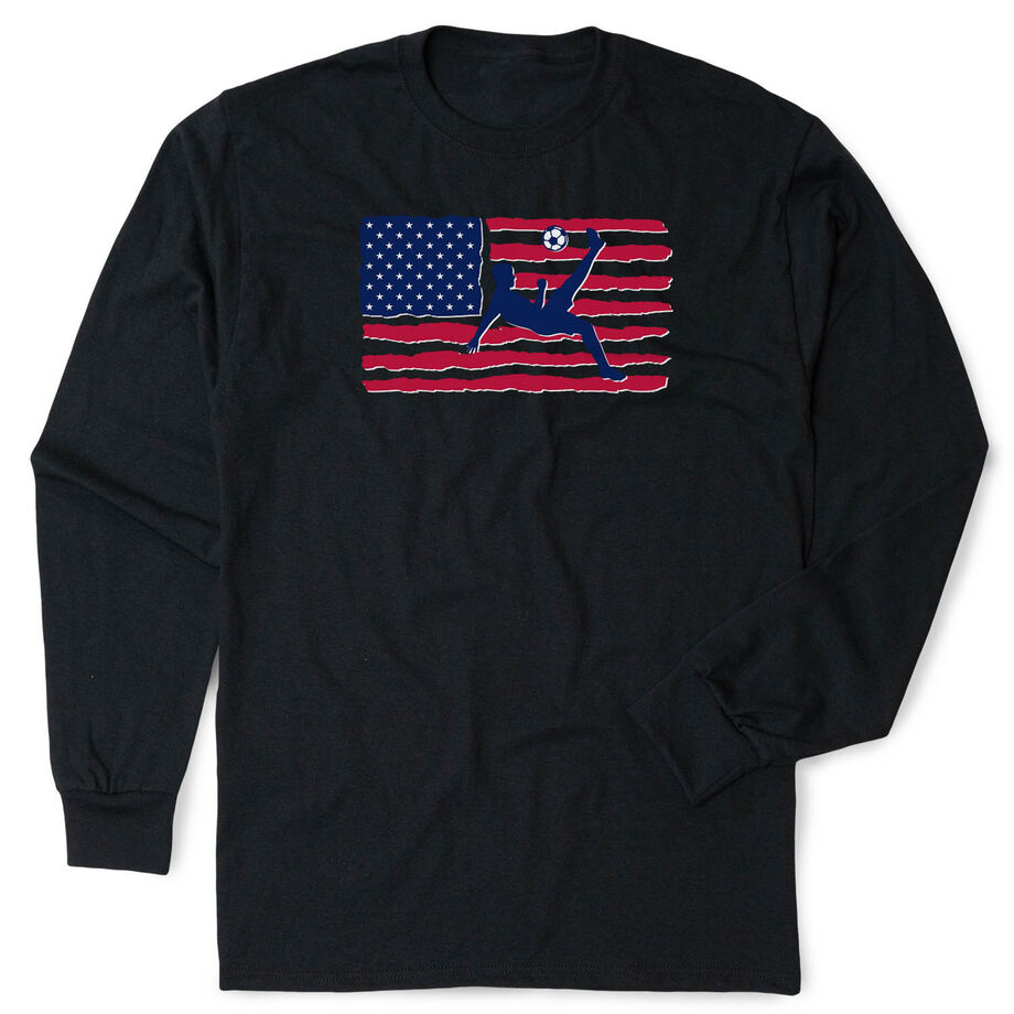 Soccer Tshirt Long Sleeve - Guys Soccer Land That We Love