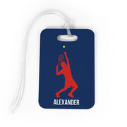 Tennis Bag/Luggage Tag - Personalized Guy Tennis Player