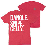 Hockey Short Sleeve T-Shirt - Dangle Snipe Celly Words (Back Design)