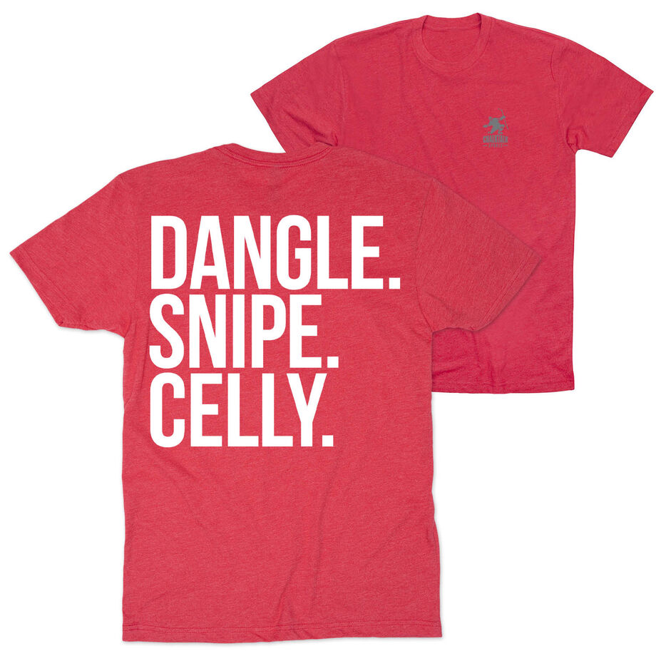 Hockey Short Sleeve T-Shirt - Dangle Snipe Celly Words (Back Design)