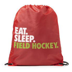 Field Hockey Drawstring Backpack Eat. Sleep. Field Hockey.