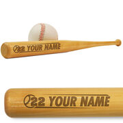 Baseball Mini Engraved Bat Your Name with Number
