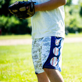 Baseball Shorts - Navy Digital Camo