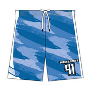 Custom Team Shorts - Hockey Brush Stroke