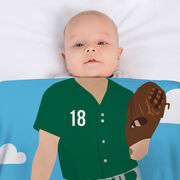 Softball Baby Blanket - Softball Player