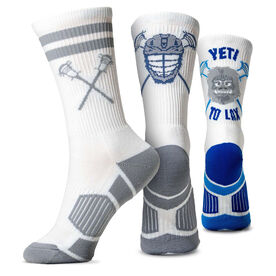 Guys Lacrosse Woven Mid-Calf Sock Set - LAX Yeti