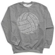 Volleyball Crewneck Sweatshirt - Volleyball Words