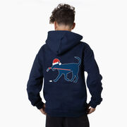 Hockey Hooded Sweatshirt - Christmas Dog (Back Design)