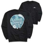 Pickleball Crewneck Sweatshirt - Serve's Up (Back Design)