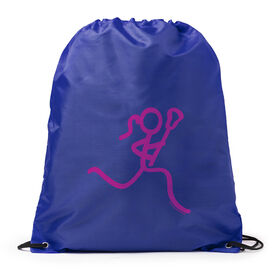 Lacrosse Drawstring Backpack Neon Lax Girl