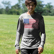 Baseball Long Sleeve Performance Tee - Patriotic Baseball