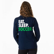 Soccer Tshirt Long Sleeve - Eat. Sleep. Soccer (Back Design)