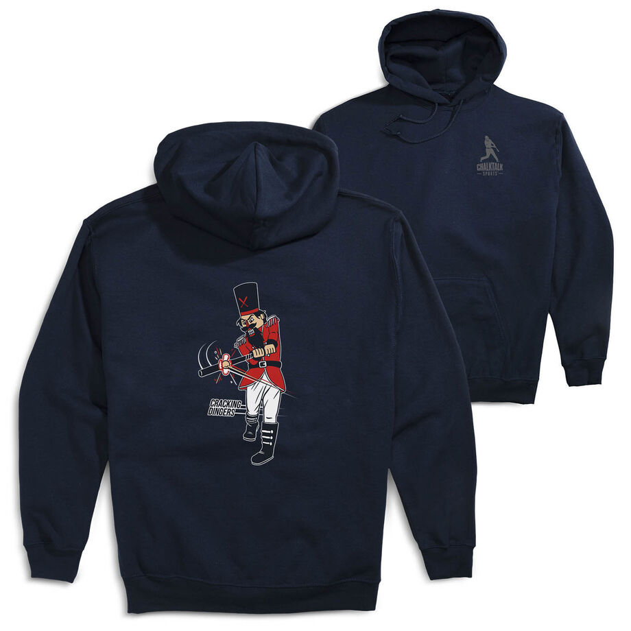 Baseball Hooded Sweatshirt - Cracking Dingers (Back Design)