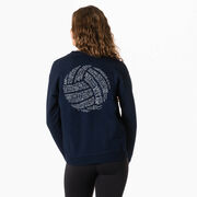 Volleyball Crewneck Sweatshirt - Volleyball Words (Back Design)