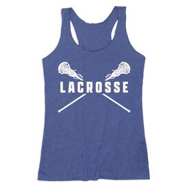 Girls Lacrosse Women's Everyday Tank Top - Lacrosse Crossed Girl Sticks