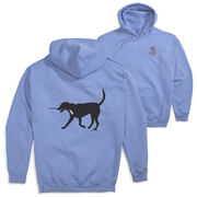 Hockey Hooded Sweatshirt - Howe the Hockey Dog (Back Design)