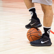 Basketball Woven Mid-Calf Socks - Ball Wrap (Black/White)