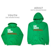 Football Hooded Sweatshirt - Eat. Sleep. Football.