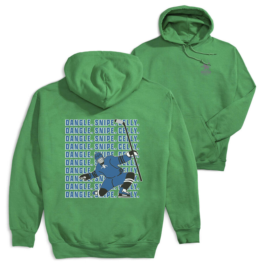 Hockey Hooded Sweatshirt - Dangle Snipe Celly Player (Back Design)