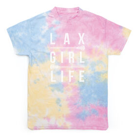 Girls Lacrosse Short Sleeve T-Shirt - LAX Girl Life Tie Dye
