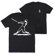 Baseball Short Sleeve T-Shirt - Baseball Player (Back Design)