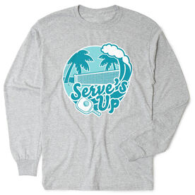 Pickleball Tshirt Long Sleeve - Serve's Up