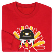 Baseball/Softball Crewneck Sweatshirt - Goofy Turkey Player