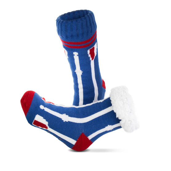 Crew Slipper Socks with Sherpa Lining