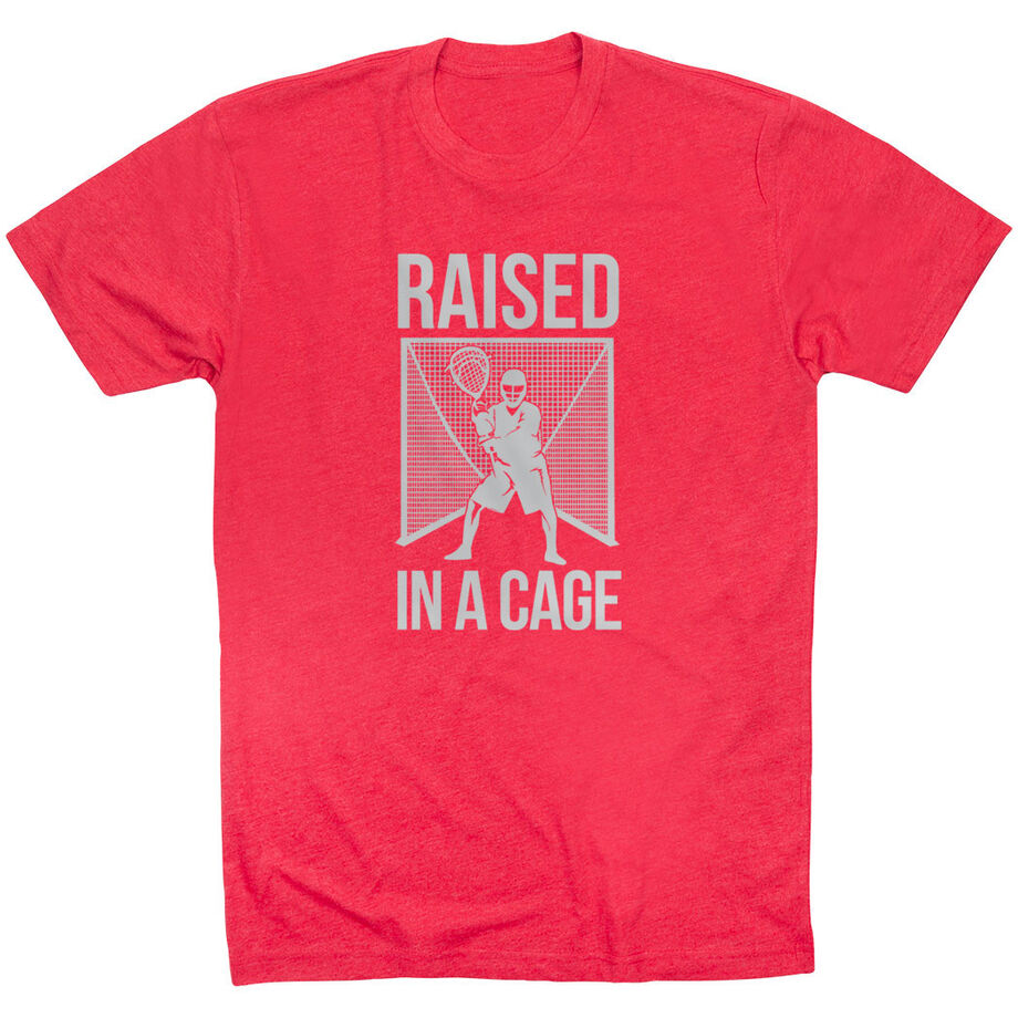 Lacrosse Short Sleeve T-Shirt - Raised In a Cage
