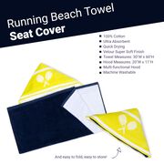 Tennis Beach Towel Seat Cover - Eat Sleep Tennis