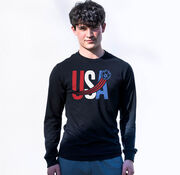 Soccer Tshirt Long Sleeve - USA Patriotic