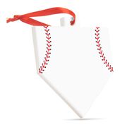 Baseball Home Plate Ceramic Ornament - Home Plate (Blank)