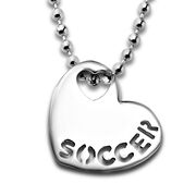 Sport Heart - SOCCER Silver Necklace