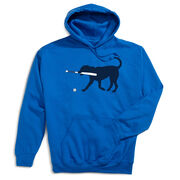 Baseball Hooded Sweatshirt - Navy Baseball Dog