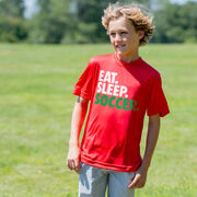 Soccer Short Sleeve Performance Tee - Eat. Sleep. Soccer.