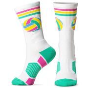 Volleyball Mid-Calf Sock - Retro Ball