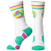 Volleyball Woven Mid-Calf Sock Set - Bump Set Spike