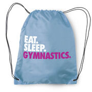 Gymnastics Drawstring Backpack Eat. Sleep. Gymnastics.