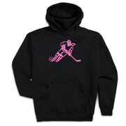 Hockey Hooded Sweatshirt - Neon Hockey Girl