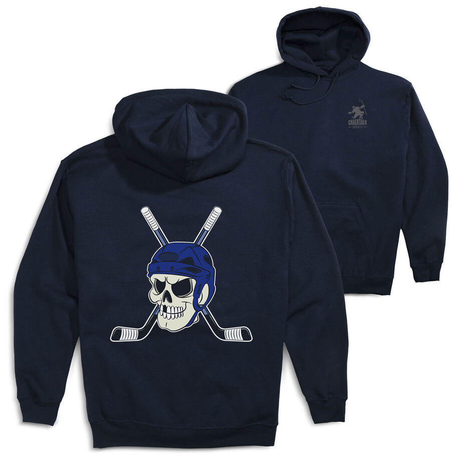 Hockey Hooded Sweatshirt - Chill to the Bone (Back Design)