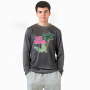 Guys Lacrosse Long Sleeve Performance Tee - Lax Lizard
