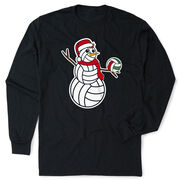 Volleyball Tshirt Long Sleeve - Serving Holiday Cheer
