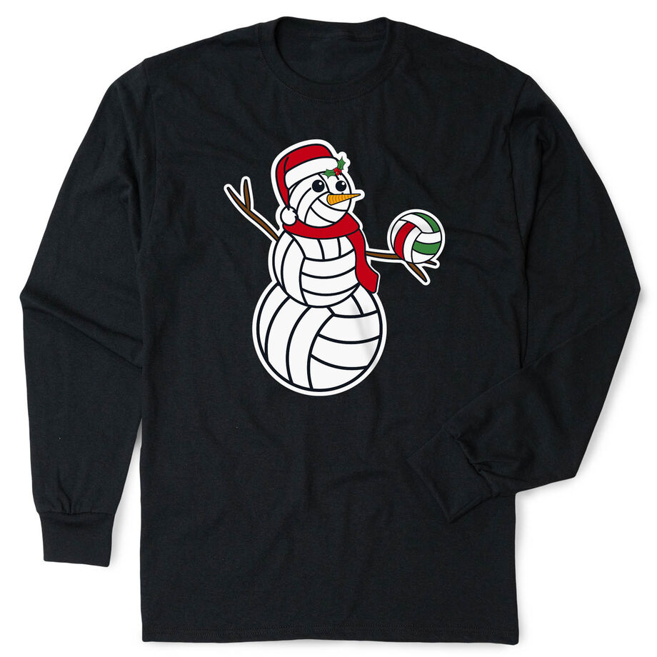 Volleyball Tshirt Long Sleeve - Serving Holiday Cheer