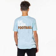 Football Short Sleeve T-Shirt - Eat. Sleep. Football. (Back Design)