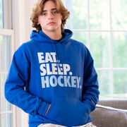 Hockey Hooded Sweatshirt - Eat. Sleep. Hockey.