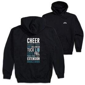 Cheerleading Hooded Sweatshirt - Cheerleading Words (Back Design)