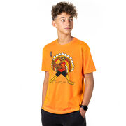 Guys Lacrosse Short Sleeve T-Shirt - Cage Free Turkey Crank Shot