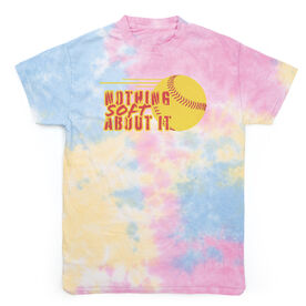 Softball Short Sleeve T-Shirt - Nothing Soft About It Tie Dye